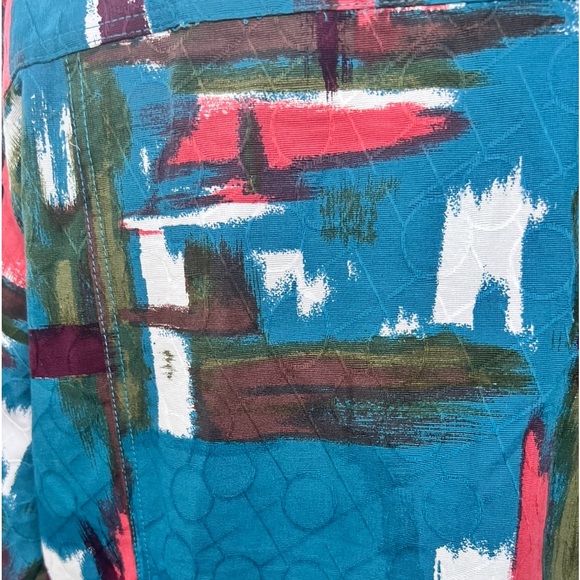 π΅ Drapers & Damons jean jacket colorful color block art like new 1X - Picture 6 of 11